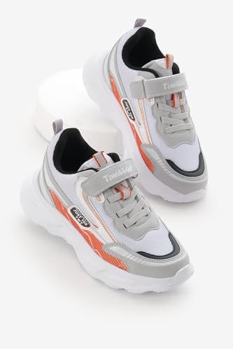 Tonny Black Çocuk Unisex Siyah Füme EVA Faylon Taban Desenli Cırtlı Lastik Bağcıklı Spor Ayakkabı, 30, TBKMN310, Siyah Füme, Unisex Çocuk - Görsel 6