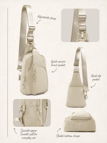 Image of ODODOS Sling Bag with Adjustable Straps Crossbody Chest Bag Lightweight Backpack for Casual Traveling Hiking