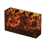 Design élégant en acrylique écaille : ce plateau de bain présente un motif tortue élégant qui ajoute du raffinement et de la chaleur à n'importe quel plan de travail, table de chevet ou entrée, ce qui en fait un élément organisationnel chic pour la maison ou le bureau