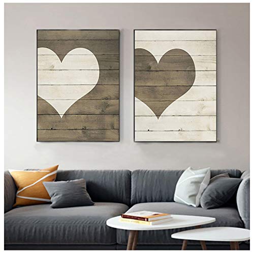 Impression coeur de ferme pour décoration murale du salon et de la chambre à coucher romantique