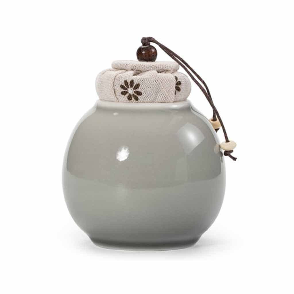 CMBSSTFC Lodowoszary emaliowany ceramiczny mały dzbanek do herbaty, ręcznie robiony domowy pojemnik do przechowywania herbaty, zamykane pudełko na garnek, akcesoria do ceremonii parzenia herbaty