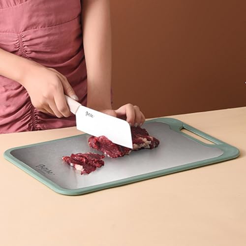 Planche à découper de cuisine en acier inoxydable grande taille robuste multi-usage