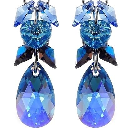 Boucles d'oreilles Aqua Zodiac en argent 925 un cadeau d'anniversaire idéal