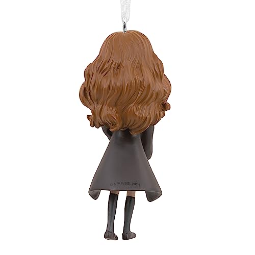 Hallmark Collectable Harry Potter Ornament - Hermione Granger and Book Design, Brown With White Accents, H 9 cm by W 3.5 cm by D 3 cm - Image 2