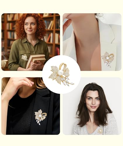 Image of Brooch for Women, Brooch Pin for Women, Elegant Enamel Pins, Lightweight Fashion Pin with Secure Closure Brooch for Men Women, Fashion Accessories for Bags and Blazers for Daily