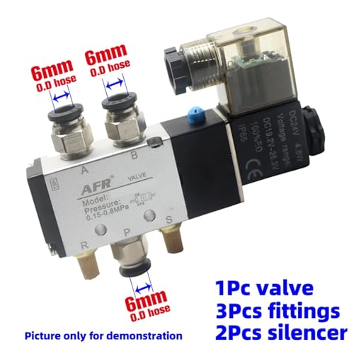 Électrovanne pneumatique commande de vérin double effet 5 voies 24V 12V