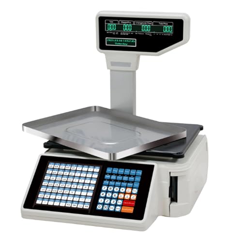Báscula calculadora digital con impresora térmica 66 lb