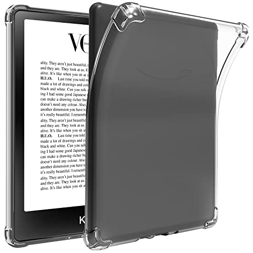 TQQ Funda Kindle Paperwhite 6,8 (11 generación de 2021) y Funda Transparente para Kindle Paperwhite Signature Edition, Ultrasuave, de TPU, Protectora Funda