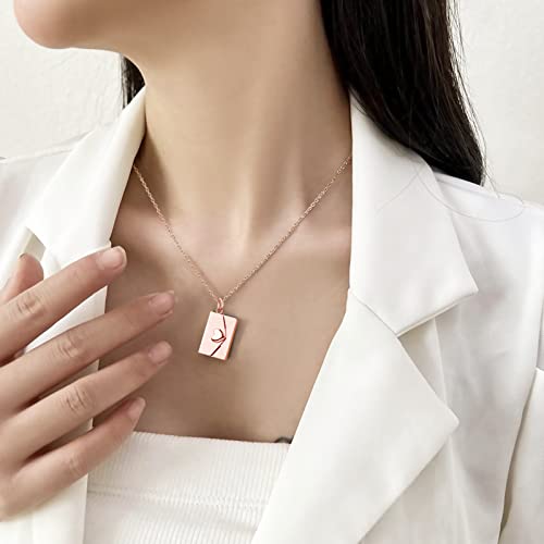 Ruibeila Personalized Envelope Necklace, Custom Love Letter Necklace Free Lettering Locket Necklace Jewelry For Women Girlfriend Wife Mom #TOP2