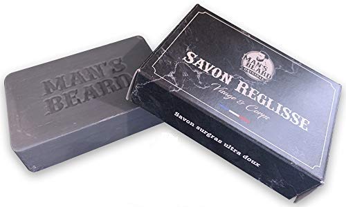 Man's Beard u0096 Jabón regulable, limpiador facial y corporal u0096 100 g u0096 100% natural u0096 Fabricación 100% francesa