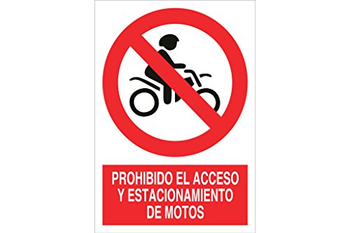 Cofan - Plimpo Señal Poliestireno 420X297Mm. Prohibido Acceso De Motos En Oferta Cofan P84Pl420297 Señal Poliestireno, 420 X 297 Mm