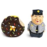 BigMouth Inc Bad Cop No Donut Salt and Pepper Shaker Set, Blue