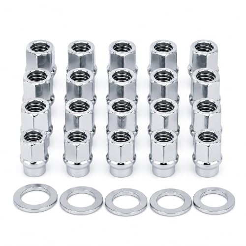 20 Open End ET Conical Lug Nuts 1/2"-20 with Offset Washers 0.31" Shank 0.62" Dia 1.06" Length image 2