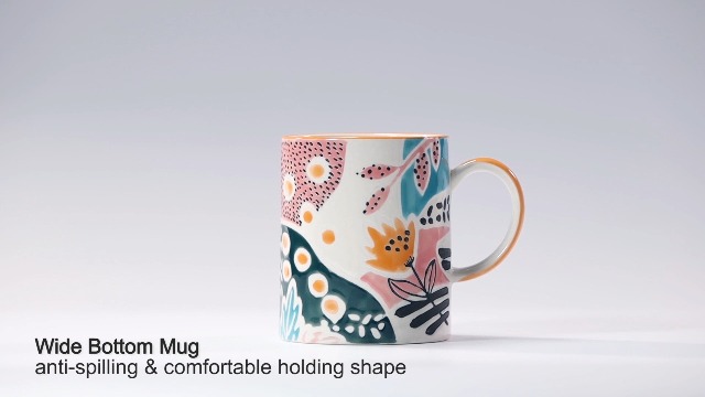 Amazon.com: TERESA'S TEASET Ceramic Coffee Mug with Lid, Mug Set