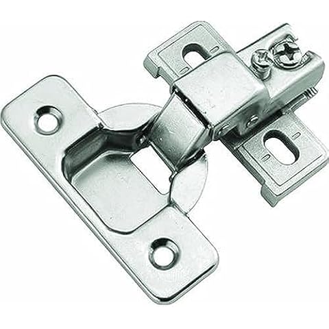 Hickory Hardware P5124-14 Euro Cabinet Concealed Hinge - Self Closing Feature Easy Installation Hinge - 1/2 Inch Overlay Face Frame Design with 105° Opening - Polished Nickel Finish 1 Set of Pair Cover