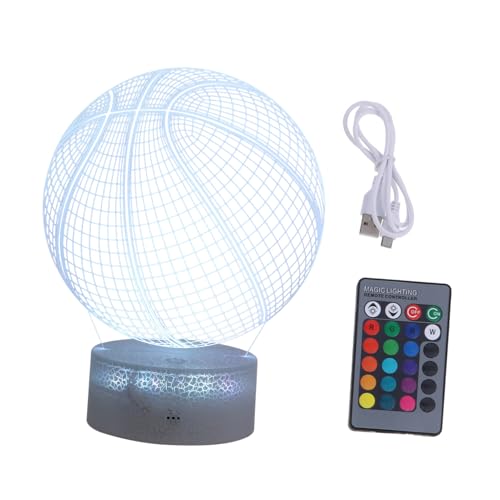 DIYEAH Lámpara de Mesa LED Creativa Baloncesto Desmontable Recargable USB Decoración para Dormitorio y Oficina Regalo Original