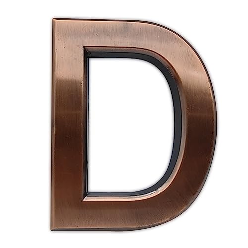 3.9 Inch House letters-1PC Self-Adhesive Letter for Apartment/Hotel/Door/Mail Box/Waterproof Brass/Letter D