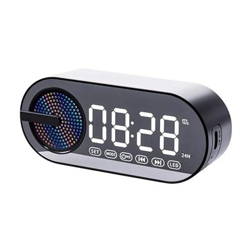 �f�W�^���ڊo�܂����v�A ���C�����XBluetooth�X�s�[�J�[�ڊo�܂����v�f�W�^��LED�~���[�N���b�N���W�I��^�f�B�X�v���C�e�[�u���N���b�N�z�[���f�R���[�V����(Black)