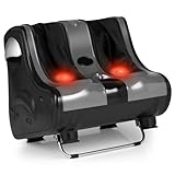 Giantex Foot and Calf Massager with Heat - Shiatsu Foot Massager Machine with Vibration, Deep Kneading, 3-Level Intensity Modes, Electric Foot Massager for Tired Feet, Leg, Calf Pain Relief (Grey)