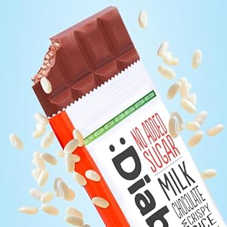 Diablo No Added Sugar Chocolate Bar – Milk Chocolate with Crispy Rice, Sweetened with Stevia, Gluten Free, Ideal for Any Occasion, Birthdays, Valentines, or Gift Hampers, 75g (Pack of 2)