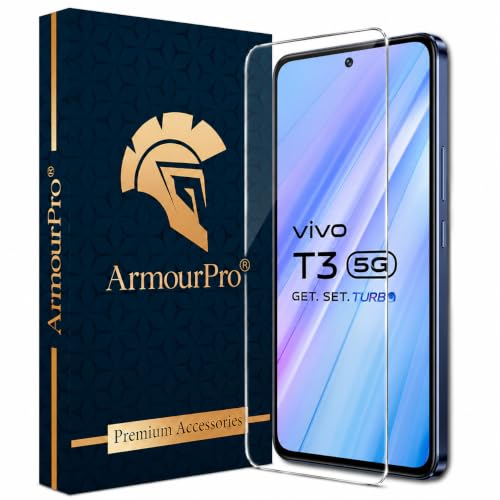 Image of ArmourPro 3D Borderless Tempered Glass for Vivo Y300, Y200 and Vivo T3, HD Clear Curved Edge to Edge Screen Protector, 9H Hardness, Oleophobic Coating, Case Friendly | Pack of 1