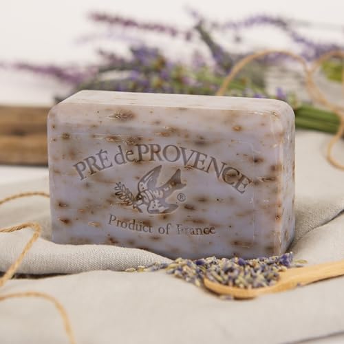 Image of Pre de Provence Artisanal Soap Bar, Enriched with Organic Shea Butter, Natural French Skincare, Quad Milled for Rich Smooth Lather, Lavender, 8.8 Ounce