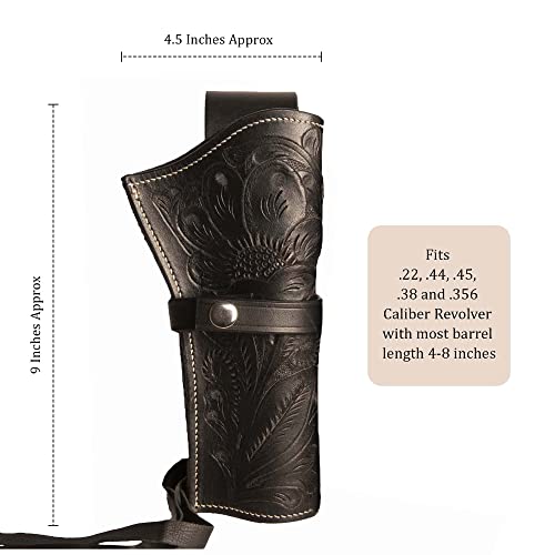 Hulara GUN_HLSTR_BLK_RHT Leather Western Gun Holster Heritage Rough Rider .Colt Saa Ruger Wrangler Single Six Vaquero Uberti Cattleman Cowboy Holsters thumb #1