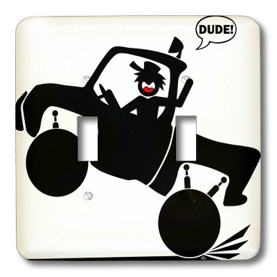 Interrupteur à bascule double remplacer plaque standard 3dRose - 3