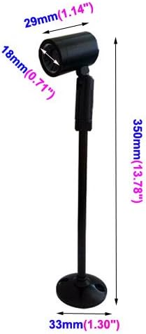 1W 35cm LED Pole Light Fixture with Base Spot Post Lamp Bulb High Power Black Shell