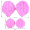 ZiXiang Peony Flower Veining Silicone Mold Peony Petal Fondant Veining Molds for Cake Decorating Cupcake Topper Candy Polymer Clay Chocolate Gum Paste Set Of 4 #2