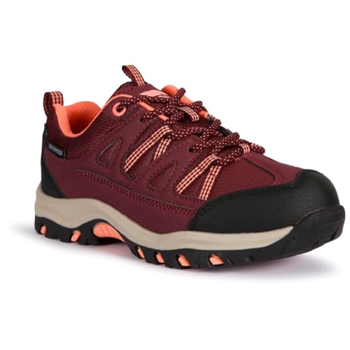 Image of Trespass Kids Walking Boots Gillon II - Low Cut, Waterproof, Breathable Membrane, Gusseted Tongue, Protective Toe and Heel Guard, Ankle Support, Cushioned Footbed