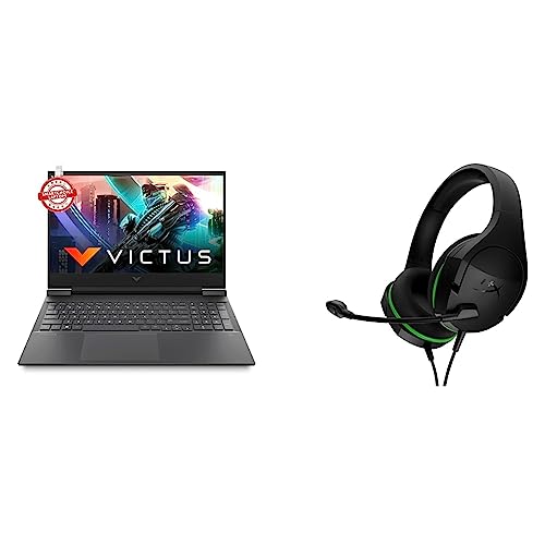 Image of HP Victus Gaming AMD Ryzen 7-5800H 16.1 inch(40.9 cm) FHD Gaming Laptop & HyperX CloudX Stinger Core Gaming Headset (HX-HSCSCX-BK) - Green