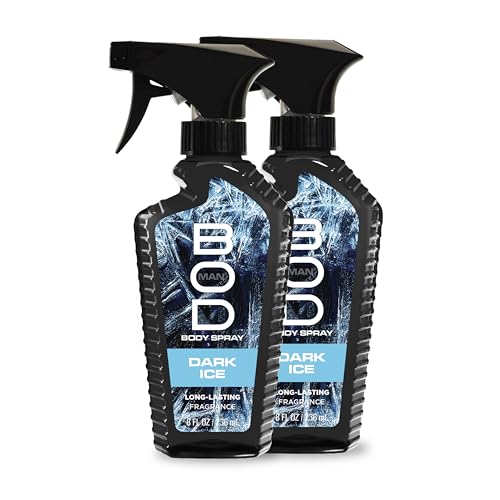 BOD man Fragrance Body Spray, Dark Ice, 8 fl oz (Pack of 2)