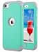 ULAK iPod Touch 6th Generation Case,iPod 6 Cases,iPod 5 Cases,Heavy Duty High Impact Knox Armor Case Cover Protective Case for Apple iPod Touch 5 6th Generation(Green+Grey)