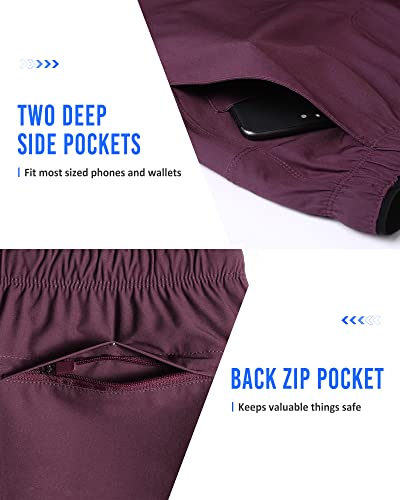 Maamgic Mens Running Shorts Workout 6 Inch Marathon Lightweight Quick Dry Gym Shorts With Zip Pocket Wine thumb #1