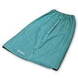 トランパラン ラップタオル 選べるお名前刺繍 速乾プレミアムガーゼ大人のラップタオル 約87cm×128cm 日本製 泉州タオル 名入れ (ブルーグリーン)