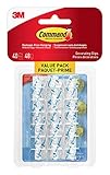 Command Indoor Mini Light Clips, 40 Clear Clips and 48 Command Strips, Damage Free Hanging Christmas Decorations, Wall Clips for Hanging Lights and Cable Management, Holds up to 0.3 lb