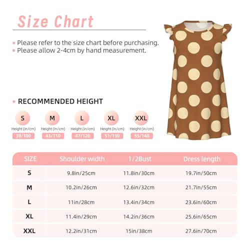 Augenstern Flutter Sleeve Nightgown Pajama Gown Brown Polka Dot Easy Pull-On Sleepwear Nightdress3