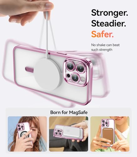 Coque iPhone 15 Pro Max MagSafe Meifigno pailletée avec dragonne - 6