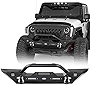 Hooke Road Different Trail Front Bumper w/Winch Plate for 2007-2018 Jeep Wrangler JK & Unlimited (Textured Black Finished)