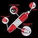 Eyebrow Microblading Tattoo Gun Kit - Professional Tattoo Pen & Brow Pencil Set for Microblading Supply, Semi-Permanent Makeup Tattoo Machine with 50Pcs Needles for Artists Starter (Red, TP39)