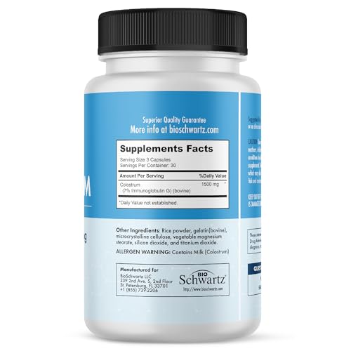 BioSchwartz Colostrum Capsules Supplement