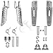 TengChang Moto Trasera y Delantero estribera Reposapiés conjunto para GSXR600 GSXR750 2006-2014 GSXR1000 2005-2014 (plata)