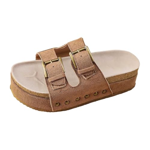 Mules compensées femme été à bout ouvert et style décontracté