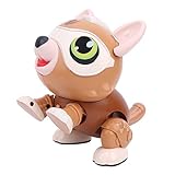 chip perro robot tutorial [Perro táctil multifuncional]: el perro mascota mágico tiene funciones como control de voz, sensor táctil, ojos con iluminación y también tiene la función de simulación de sonido de movimiento; Cuando el hueso esté cerca de la boca del perro, hará un sonido de comer y masticar; La imagen es vívida, bosteza, duerme, patrones divertidos como ladrar