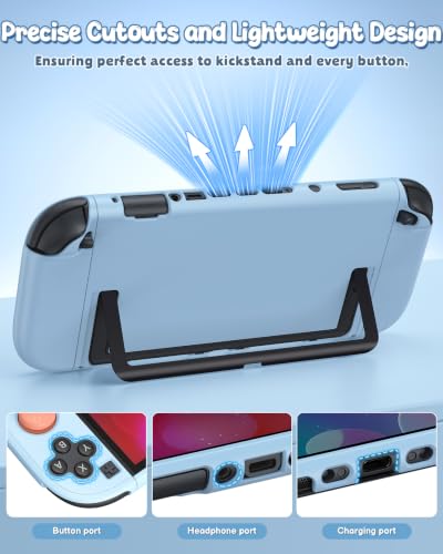 Image of Switch 2 Cover Case&Screen Protector, FYOUNG Dockable Shell for Nintendo 2 | Cute Case, 9H Tempered Glass and Thump Grip, Switch 2 PC Hard Protective Case, Precise Cutouts, Slim Shockproof