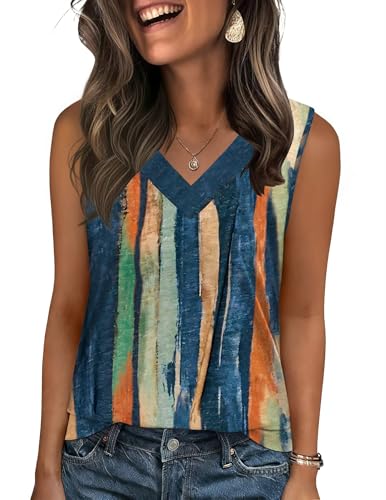 Zeagoo Summer Clothes for Women Cute Tank Tops Beach Vacation Flowy Shirts