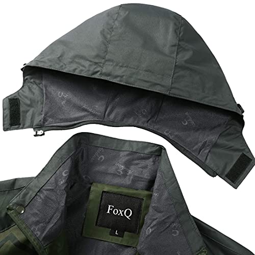 image for FoxQ Men's Lightweight Softshell Windbreaker Rain Jacket Outdoor Hikin