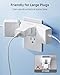 TROND Multi Plug Outlet Extender 2 Pack - Electrical Wall Splitter, 3 Way Angled Wall Outlet Adapter, Cruise Essentials, ETL Listed, Small Multiple Plug Expander for Bathroom Kitchen Office, White