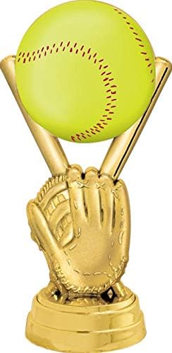 Crown Awards Softball Trophies, Softball Coach Trophy Engraved with Personalized Text, Personalized Pink Softball Trophy Prime